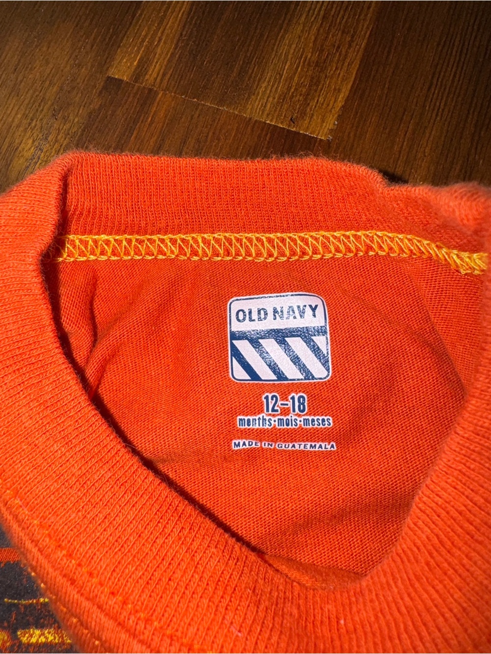 Old Navy Baby Halloween Pumpkin Graphic Long Sleeve Shirt 12–18M - Picture 6 of 8